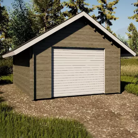 Autotalli AT22 Hirsitalli Nosto-Ovella - Hirsitallit ja Venevajat - 4100536 - 2