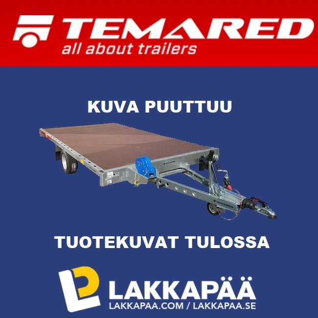 Traileri Temared Carplatform 5121 3 S V 3500 kg Alumiinikärry 3 aks