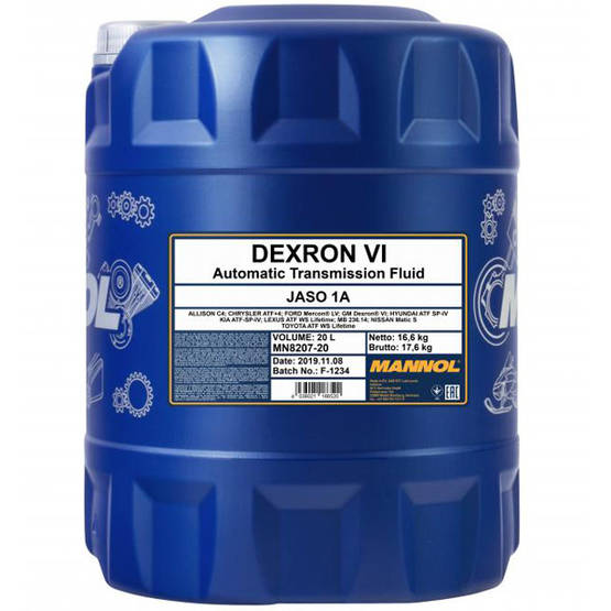 Mannol dexron 6 допуски