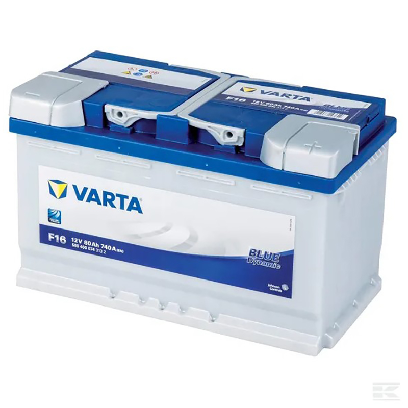 Varta Blue Dynamic F16 Battery. 80Ah - 740A(EN) 12V. Box L4 (315x175x190mm)  - VT BATTERIES