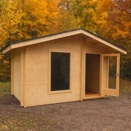 Pihasauna Pallas 11m2, 42 mm Hirsisauna - Tynnyrisaunat ja Hirsisaunat - 4100503012 - 1