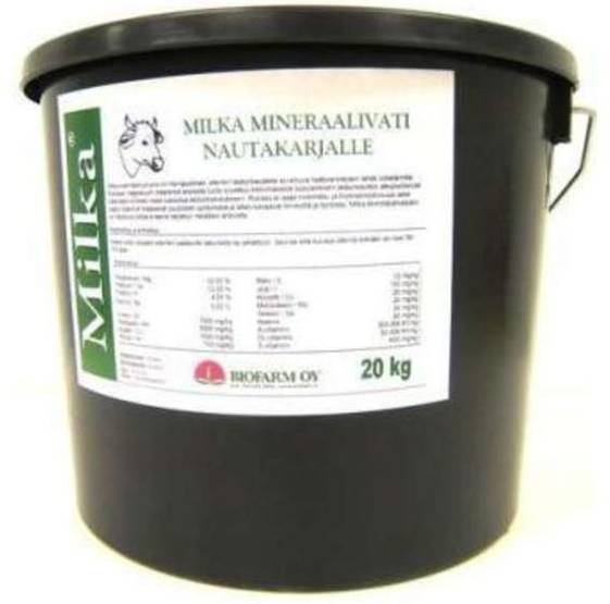 Mineraalivati Milka Nautakarjalle 20kg (V)60035 Lisäravinne, Hivenaineet -  Lakkapää Oy verkkokauppa