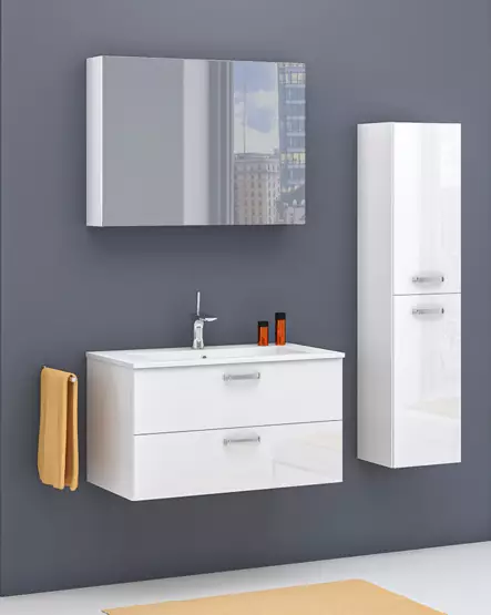 Kiba Toscana 800 Valkoinen Kalustesetti - Kylpyhuonekalusteet - 6429810290656 - 1