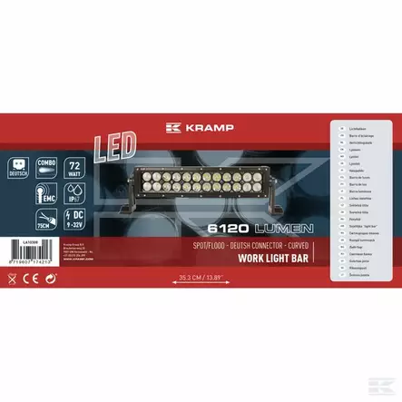Led-Työvalopaneeli Kramp Kaareva 72W - Työvalot ja Polttimot - LA10308 - 2