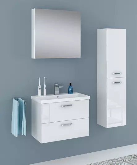 Kiba Toscana 600 Valkoinen Kalustesetti - Kylpyhuonekalusteet - 6429810290649 - 1